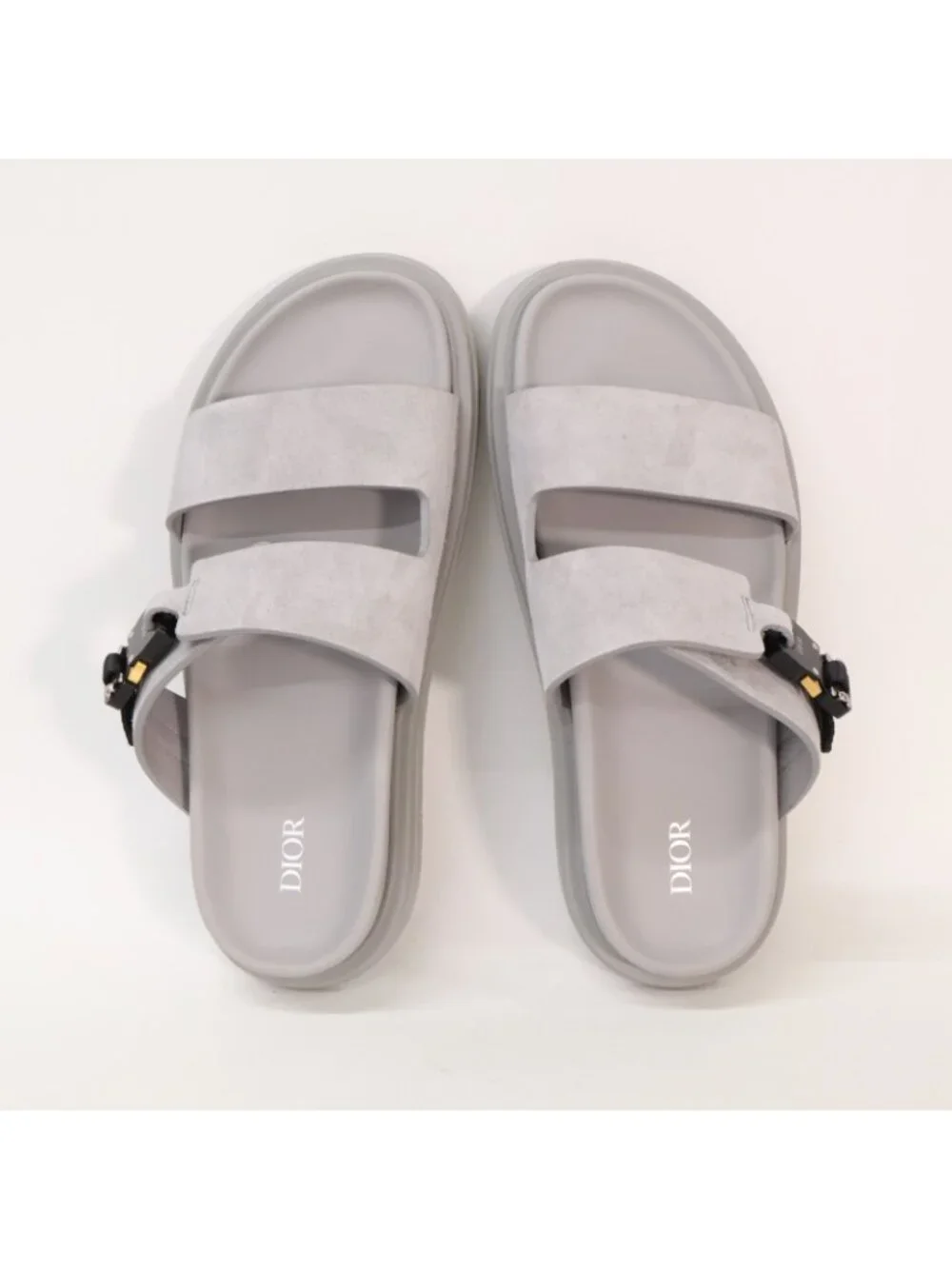 Dior Aqua Slide Sandals with Buckle
